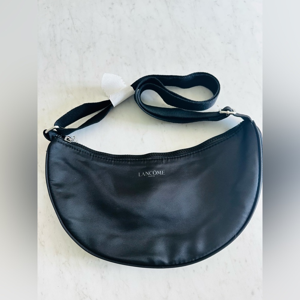 NWOT Lancôme Black Crescent Crossbody Bag